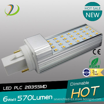 6w led pl lamp G24  2538SMD Epistar AC85-265V CRI>83 g23/e27 CE ROSH